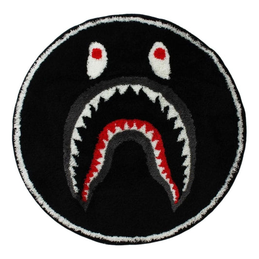 A Bathing Ape Shark Rug Mat 'Black' 1H80-182-032