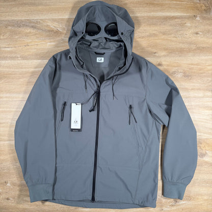 CP Company Shell-R Goggle Jacket in Smoked Pearl - Grey Castmark