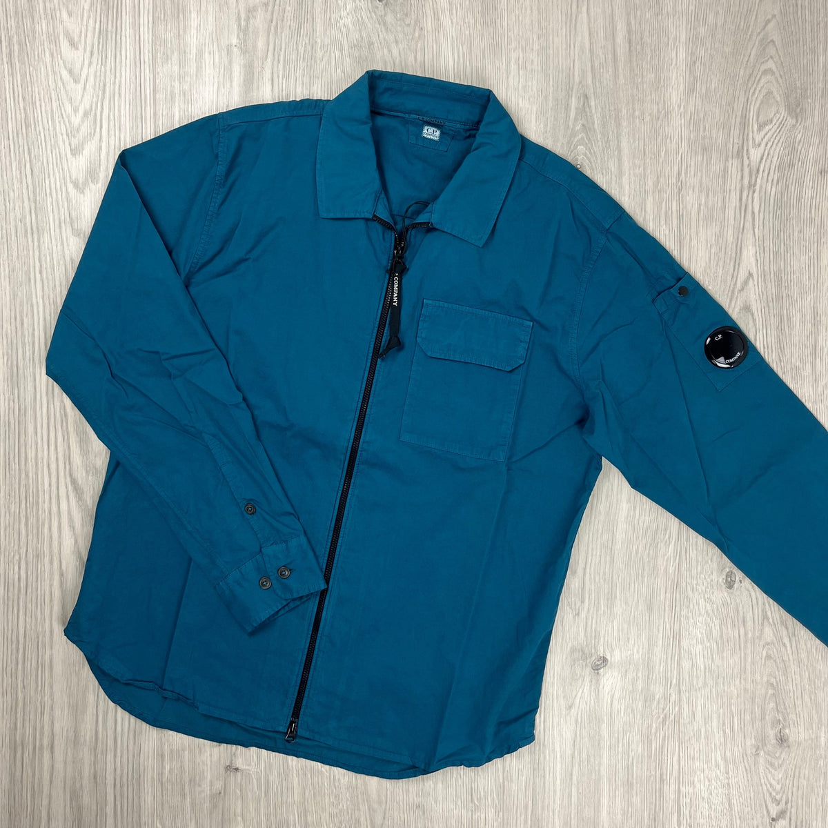 CP Company Zip Overshirt - Ink Blue Castmark