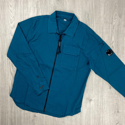 CP Company Zip Overshirt - Ink Blue Castmark