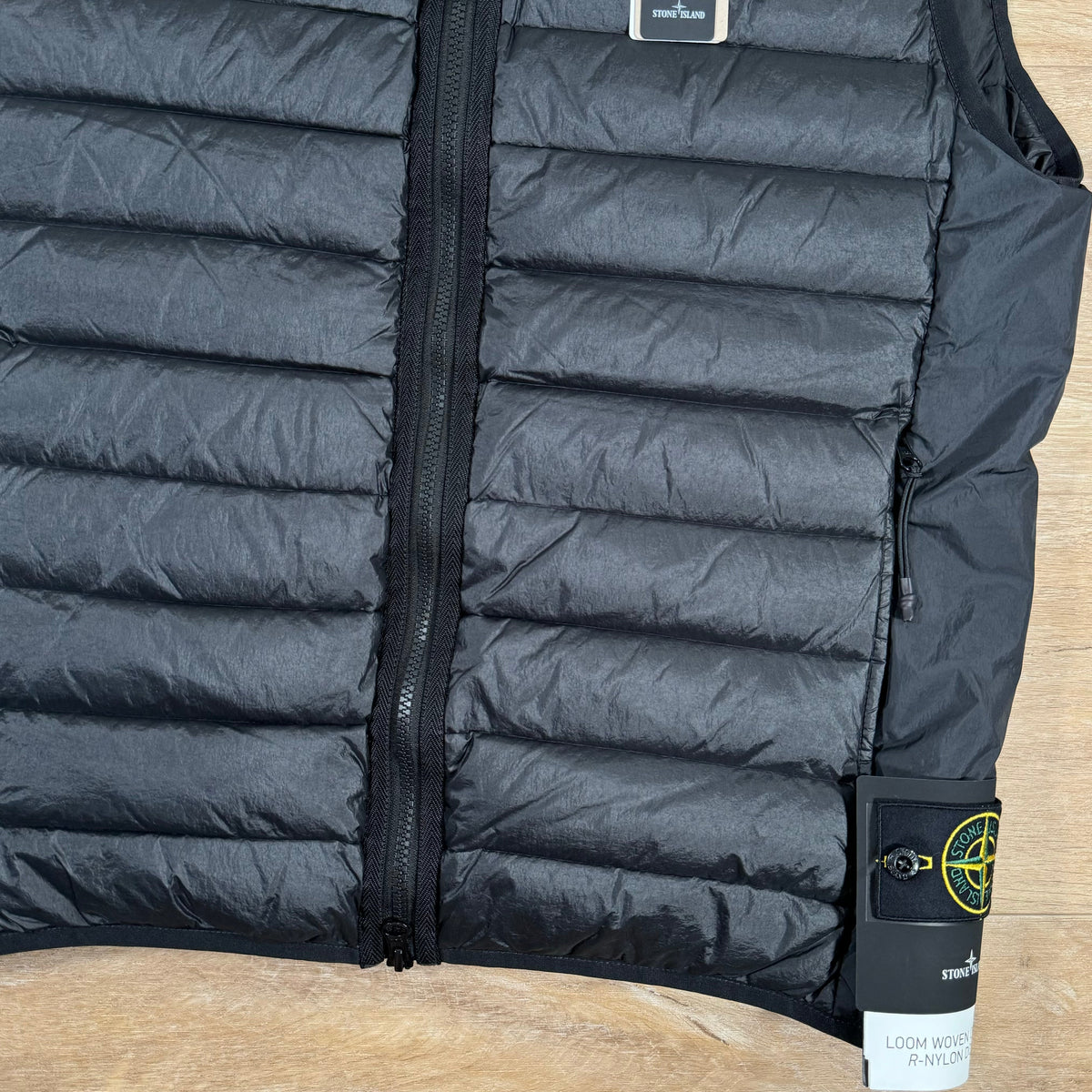 Stone Island Nylon Down-TC Vest in Black Castmark