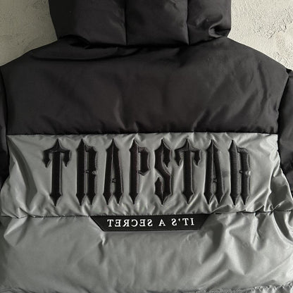 Trapstar Decoded Puffer Jacket - Grey/Black