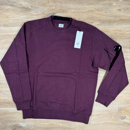 CP Company Diagonal Raised Lens Sweatshirt in Potent Purple Castmark