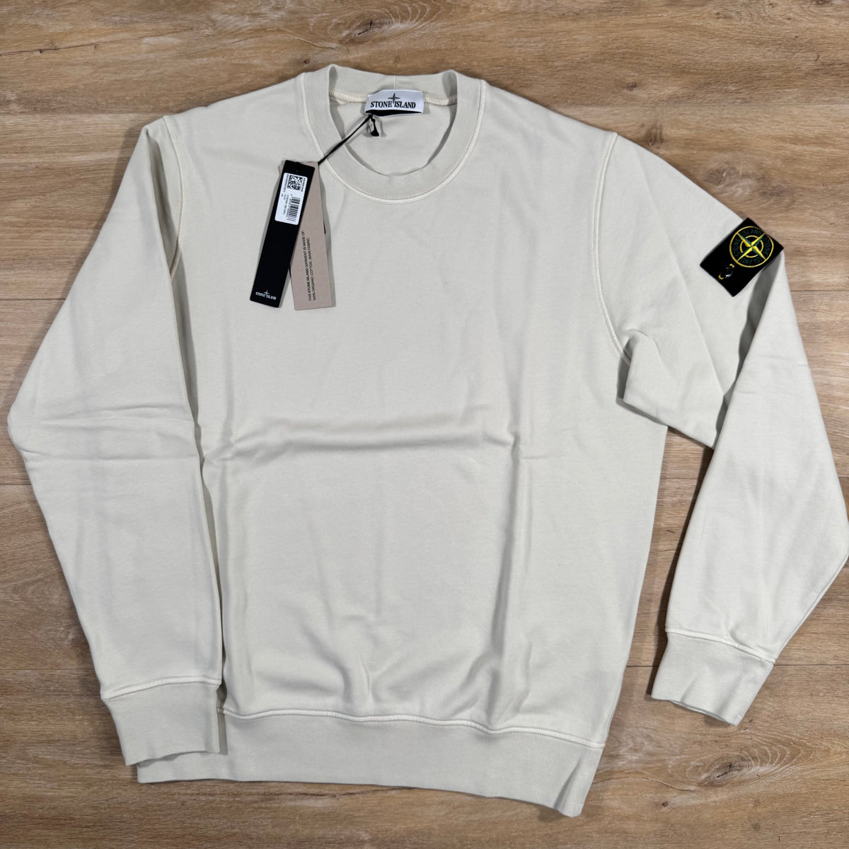 Stone Island Organic Cotton Fleece Sweatshirt in Sand Castmark