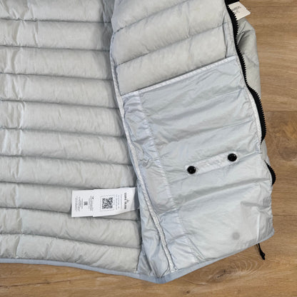 Stone Island Loom Woven Nylon Down-TC Jacket in Sky Blue Castmark