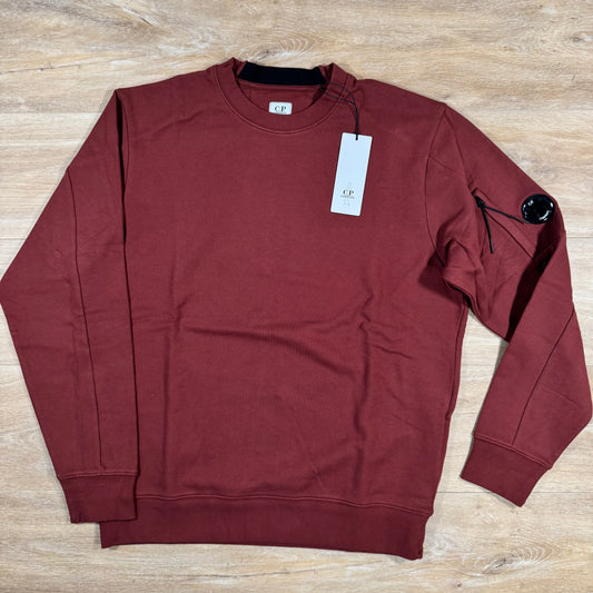 CP Company Diagonal Raised Fleece Lens Sweatshirt in Sable - Brown Castmark