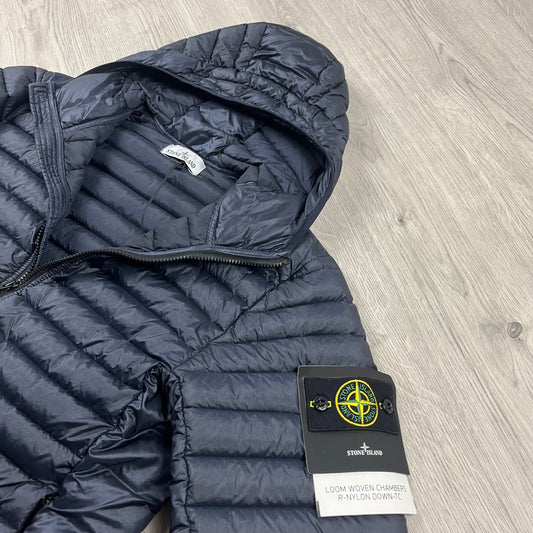 Stone Island Woven Down Jacket - Navy Castmark