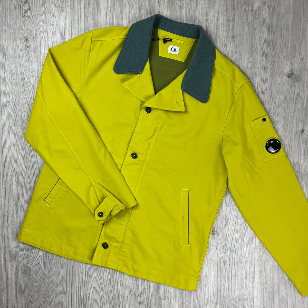 CP Company Co/Ny Satin Jacket - Green Sheen Castmark