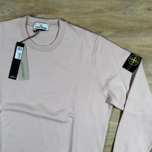 Stone Island Organic Cotton Fleece Sweatshirt in Antique Rose Castmark