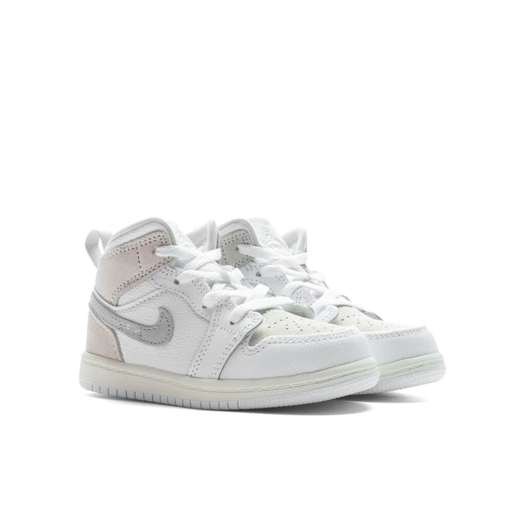 Jordan 1 Mid SE (TD) - White/Light Orewood Brown/Tech Grey