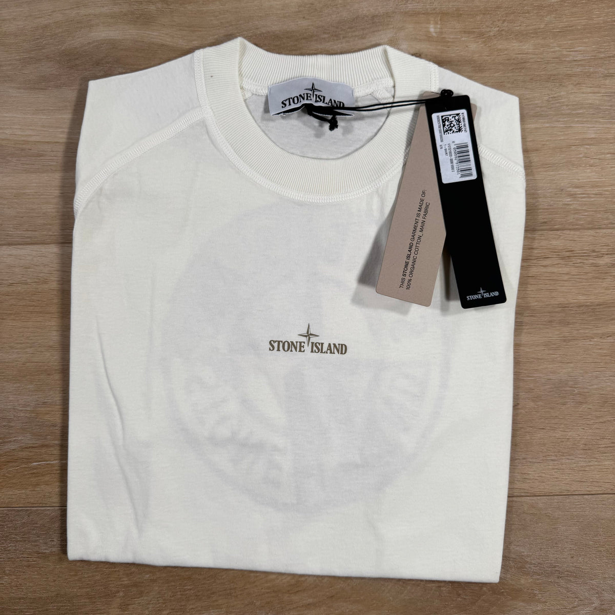 Stone Island Institutional One Print T-Shirt in Ivory Castmark