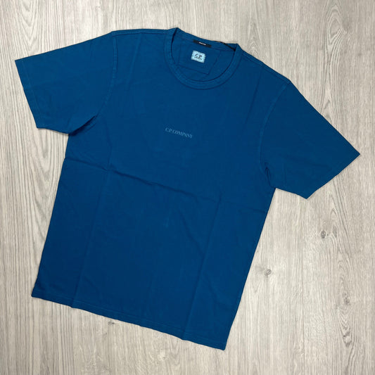 CP Company Printed T-Shirt  - Ink Blue Castmark