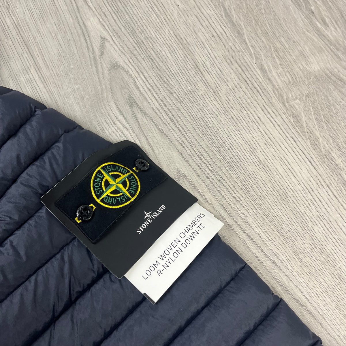 Stone Island Woven Down Jacket - Navy Castmark