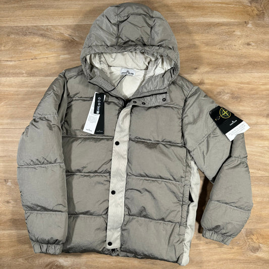 Stone Island Nylon Metal Down Jacket in Plaster Castmark