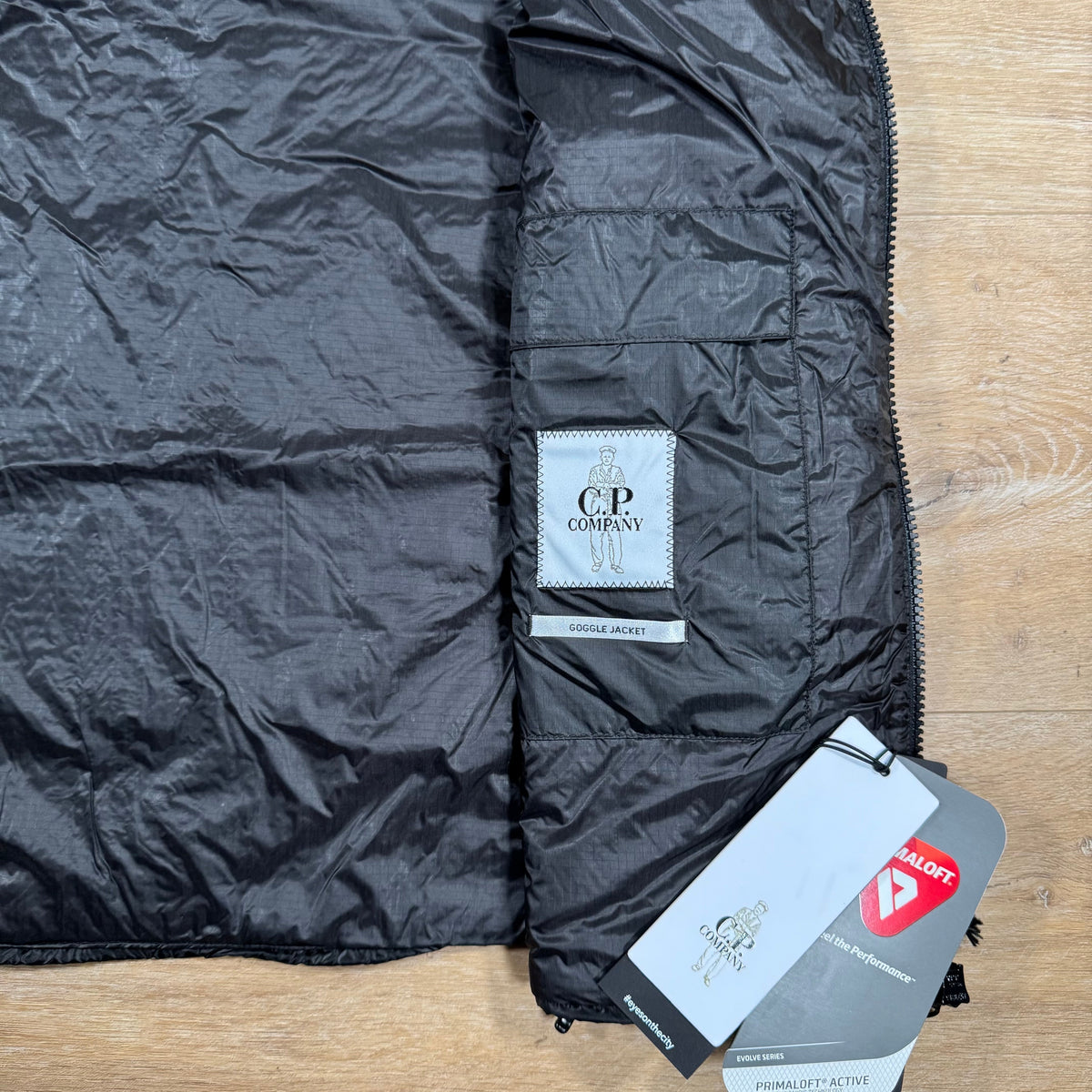 CP Company Nada Shell Goggle Vest in Black Castmark