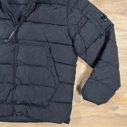 CP Company Chrome-R Down Lens Jacket in Black Castmark