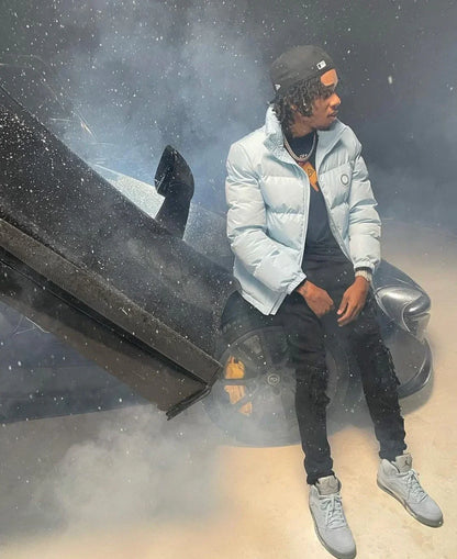Trapstar Detachable Hooded Puffer Jacket - Ice Blue