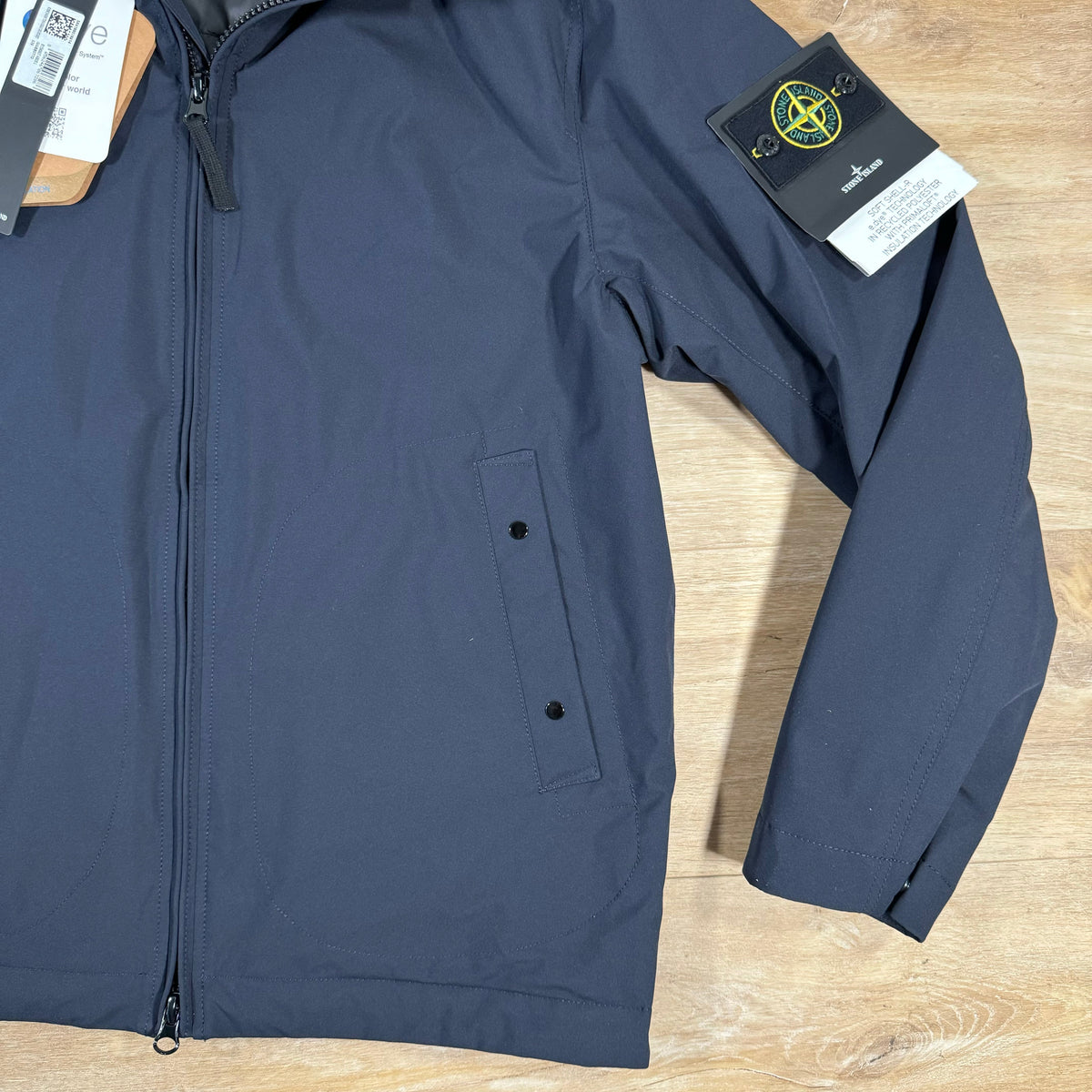 Stone Island Soft Shell-R Jacket with Primaloft Insulation in Navy Castmark
