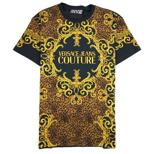 Versace Jeans Couture Baroque Print Jersey T-shirt Black 899