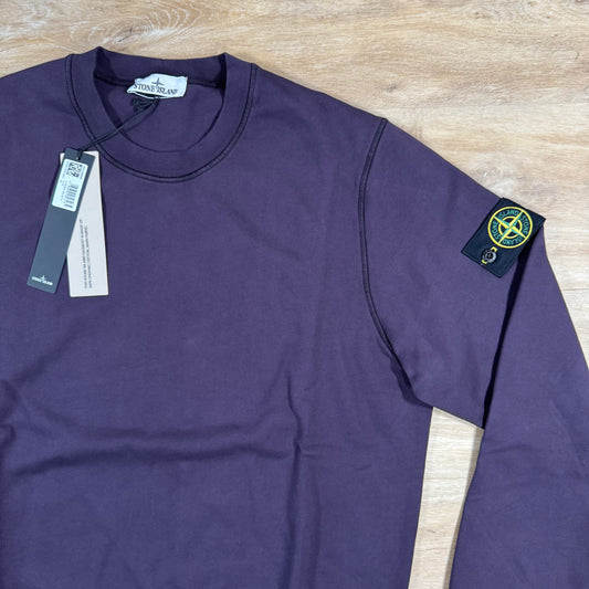 Stone Island Organic Cotton Fleece Sweatshirt in Dark Burgundy Castmark
