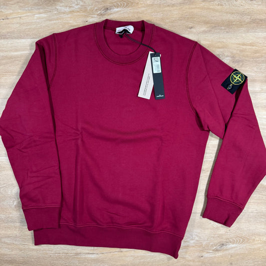 Stone Island Organic Cotton Fleece Sweatshirt in Cherry Castmark
