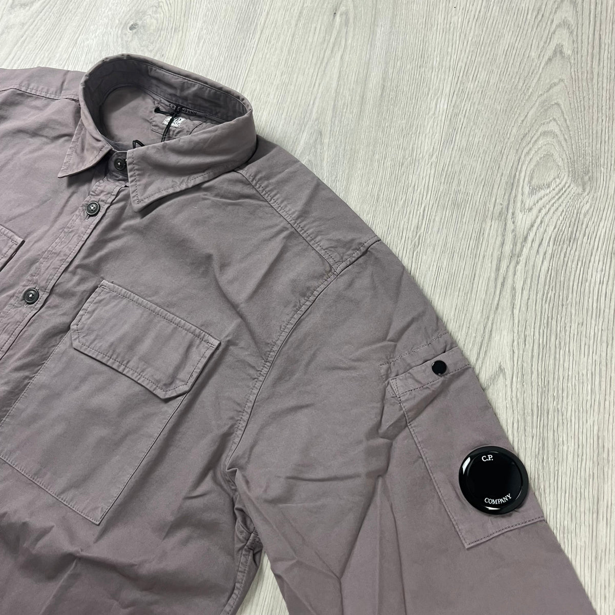 CP Company Button Overshirt - Dove Castmark