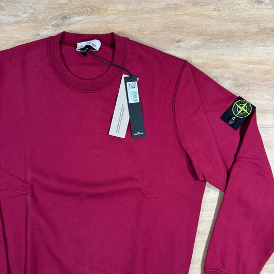 Stone Island Organic Cotton Fleece Sweatshirt in Cherry Castmark
