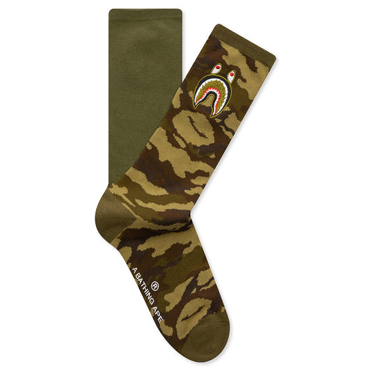 1st Shark Socks - Olive Drab