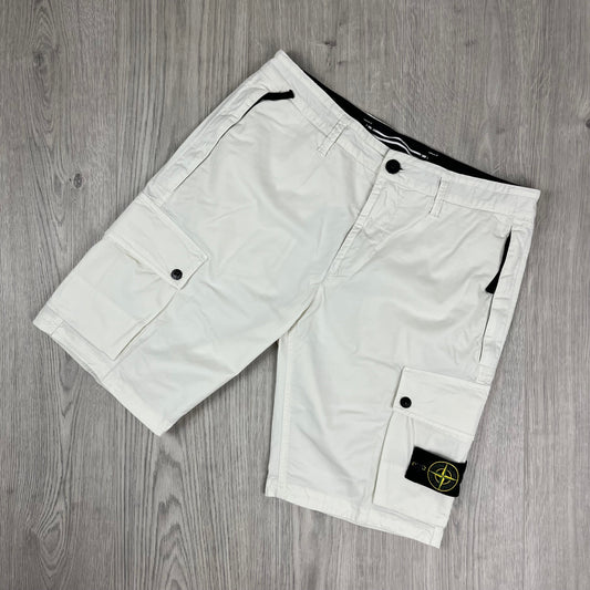 Stone Island Cargo Shorts - Ivory Castmark