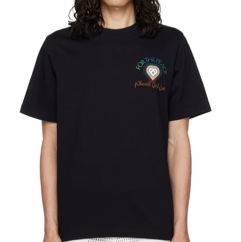 CASABLANCA X SSENSE EXCLUSIVE FOR THE PEACE T-SHIRT BLACK
