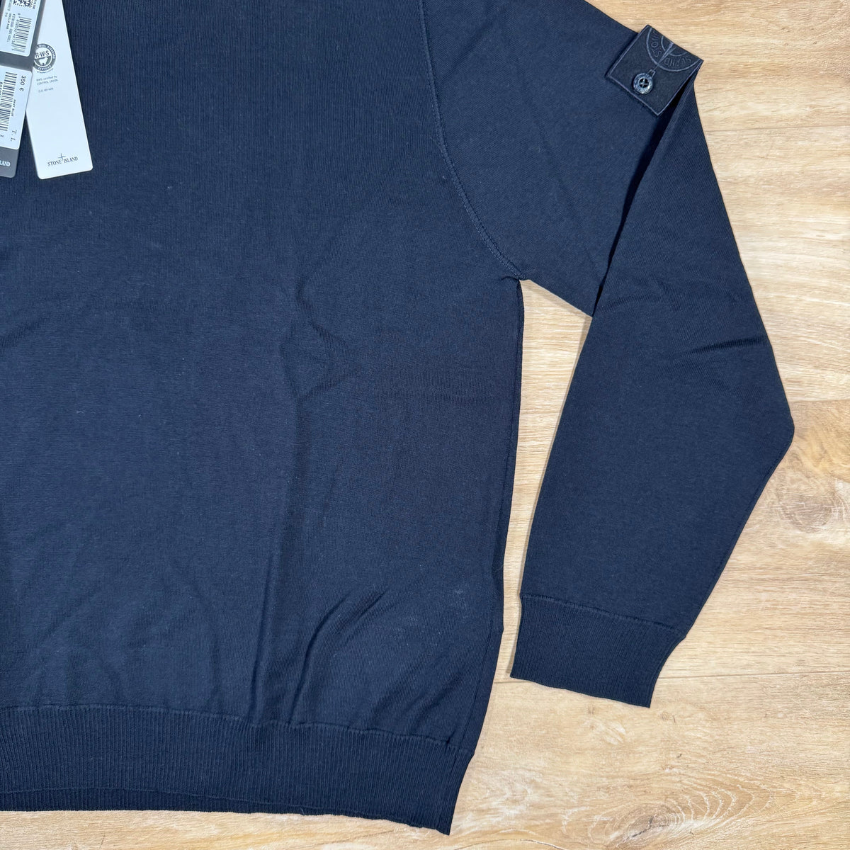 Stone Island Light Pure Wool Ghost Sweatshirt in Navy Castmark