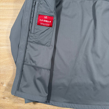 CP Company Shell-R Goggle Jacket in Smoked Pearl - Grey Castmark