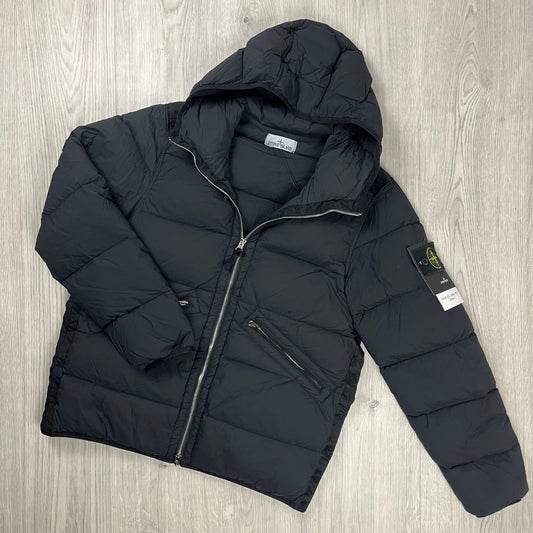 Stone Island Nylon Down Jacket - Black Castmark