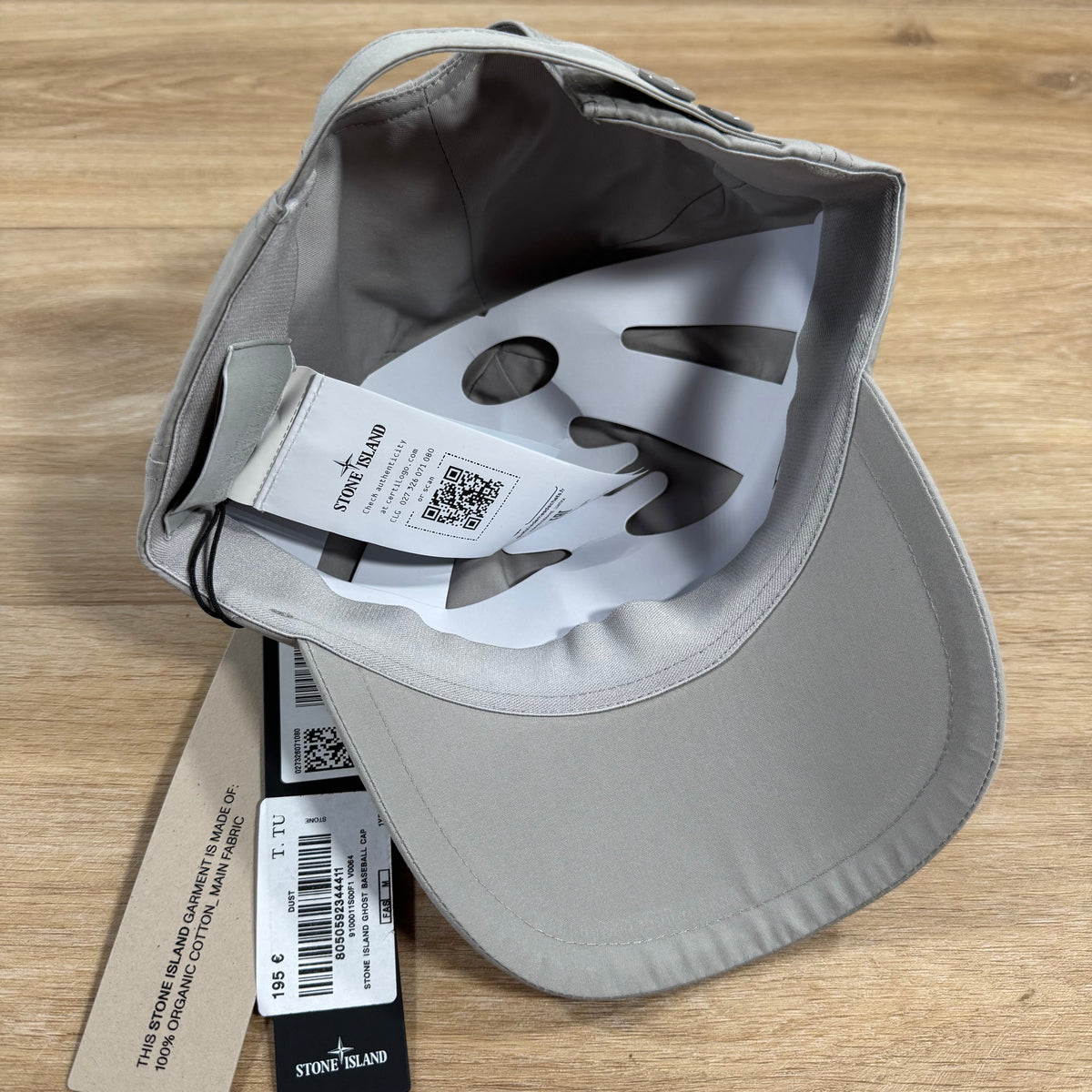 Stone Island Weatherproof Cotton Canvas Ghost Cap in Dust Grey Castmark