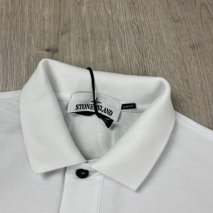 Stone Island Patch Polo Shirt - White Castmark