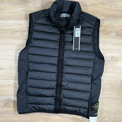 Stone Island Nylon Down-TC Vest in Black Castmark