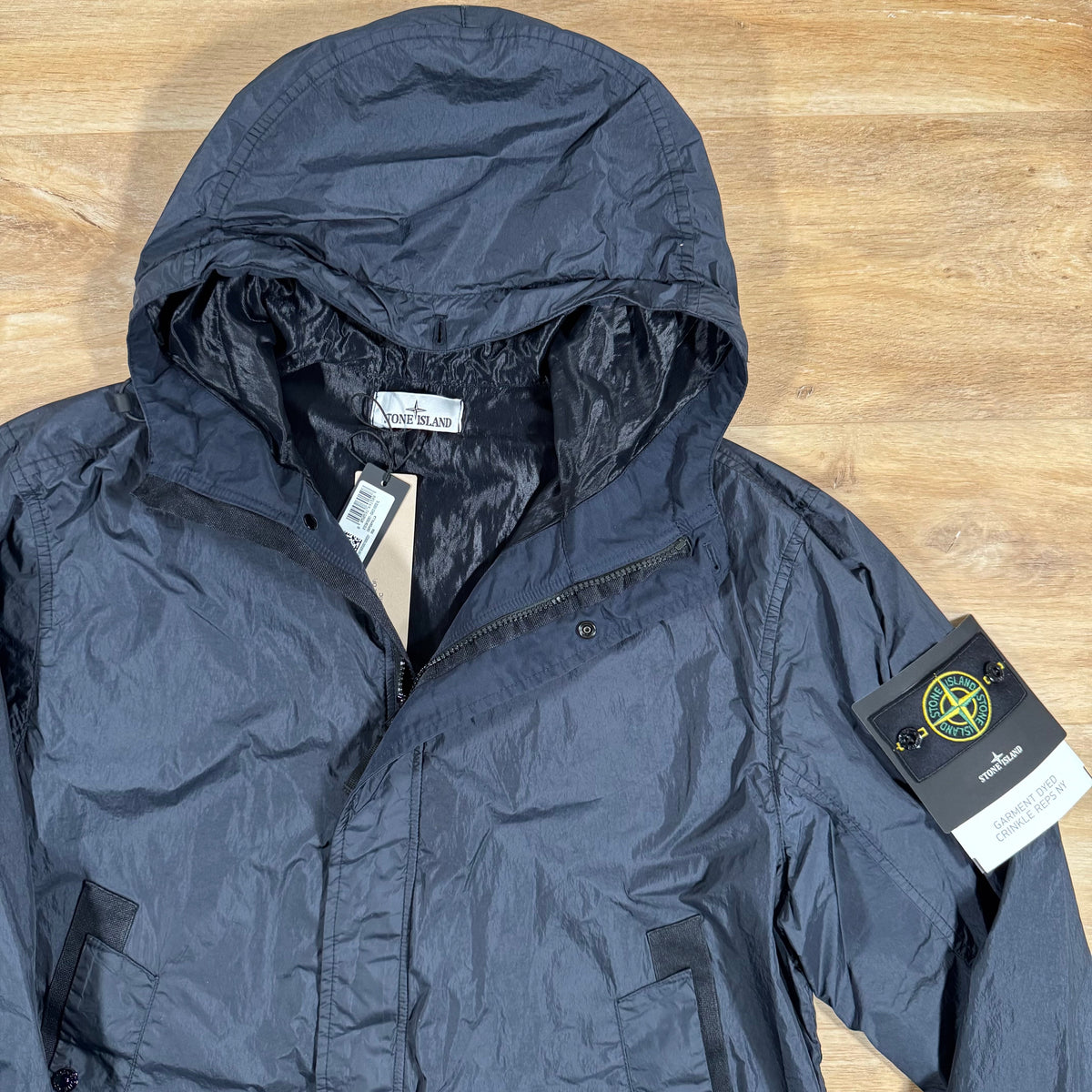 Stone Island Crinkle Reps R-NY Jacket in Navy Castmark