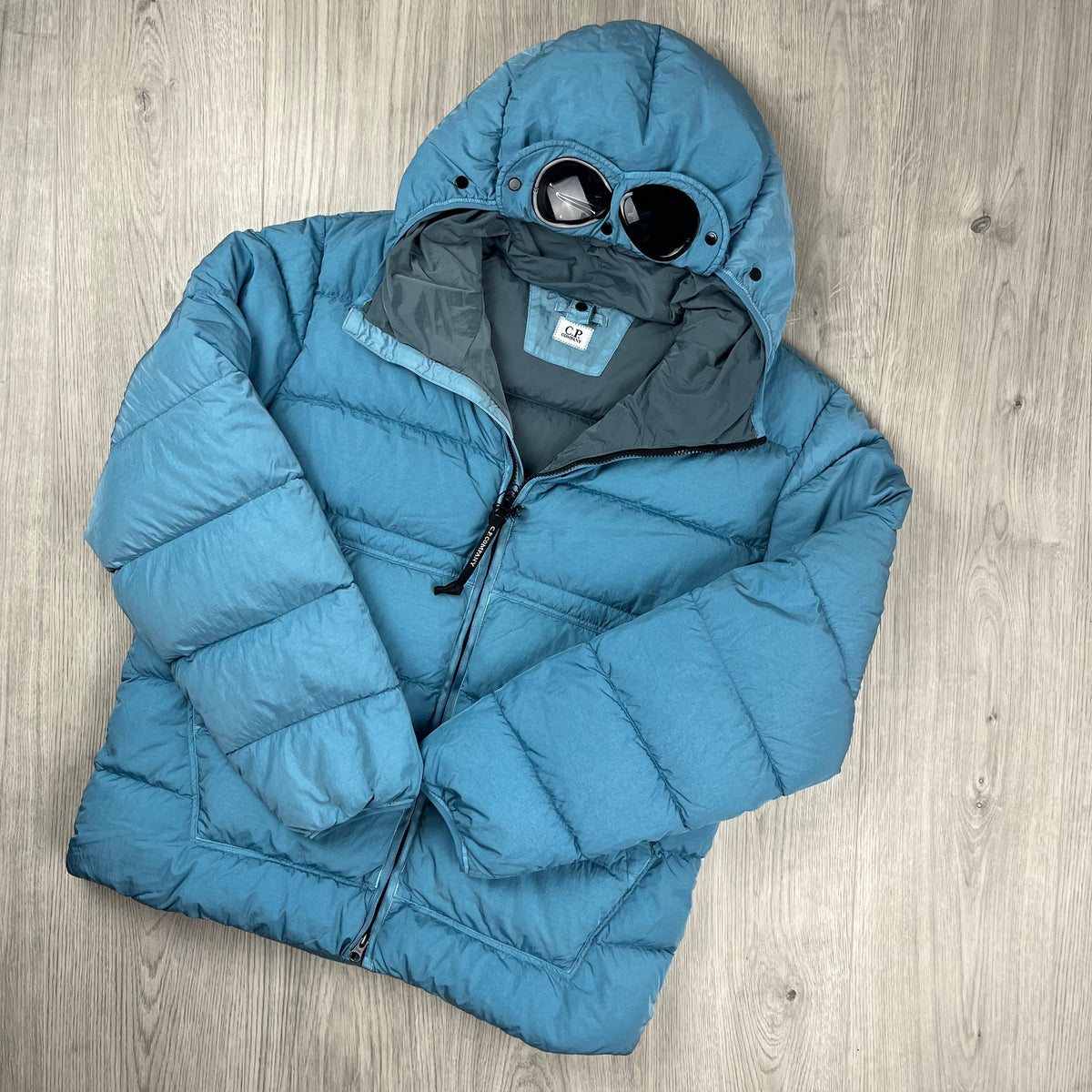 CP Company Chrome Goggle Jacket - Aegean Blue Castmark
