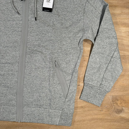 CP Company Diagonal Raised Zipped Goggle Hoodie in Grey Castmark