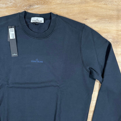 Stone Island Reverse Compass Logo Sweatshirt in Navy Castmark