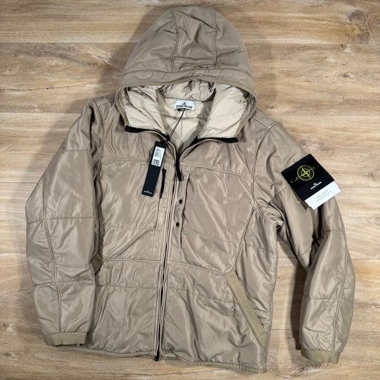 Stone Island Run-Proof Nylon Mesh-TC Reversible Jacket in Desert Castmark