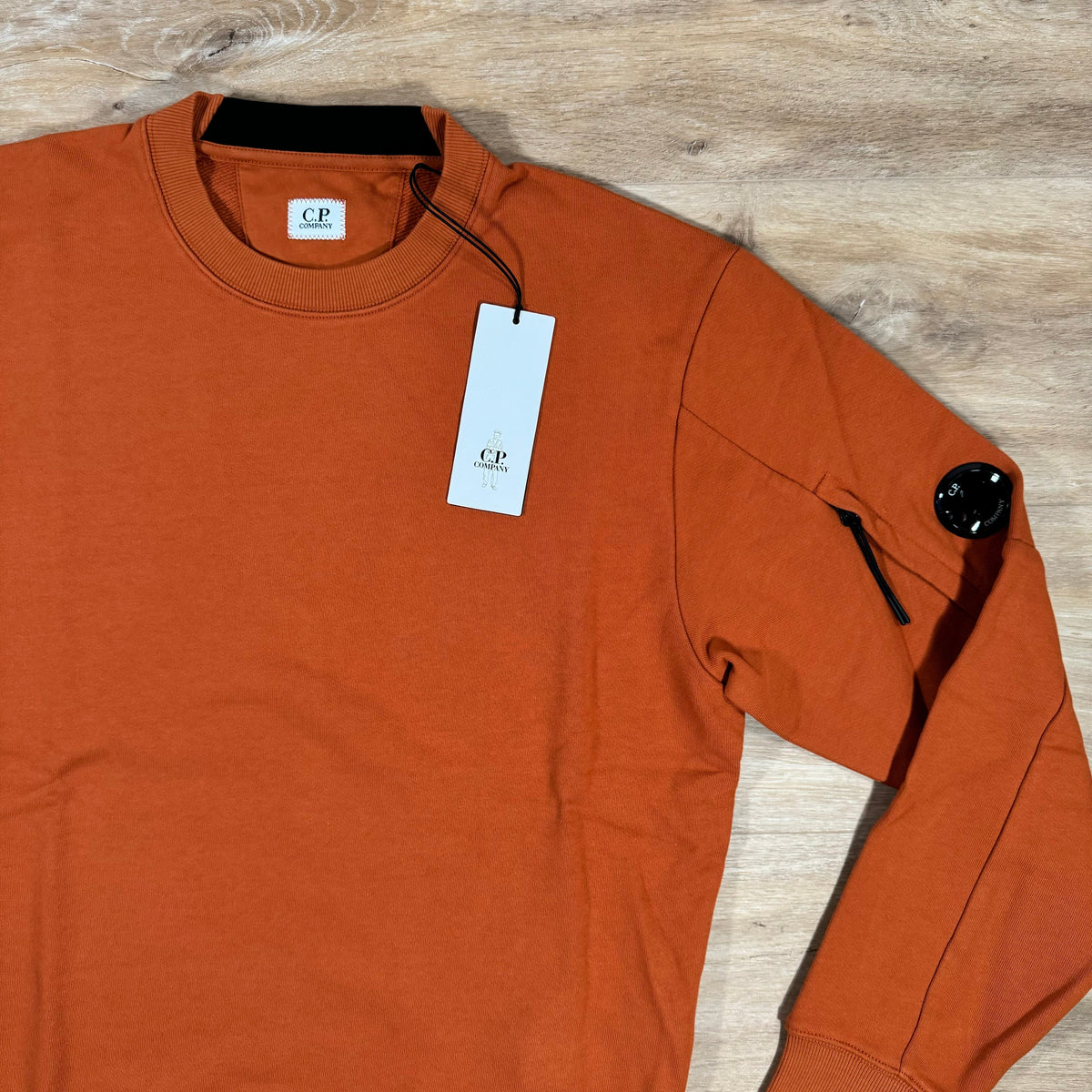 CP Company Diagonal Raised Lens Sweatshirt in Bombay Brown Castmark