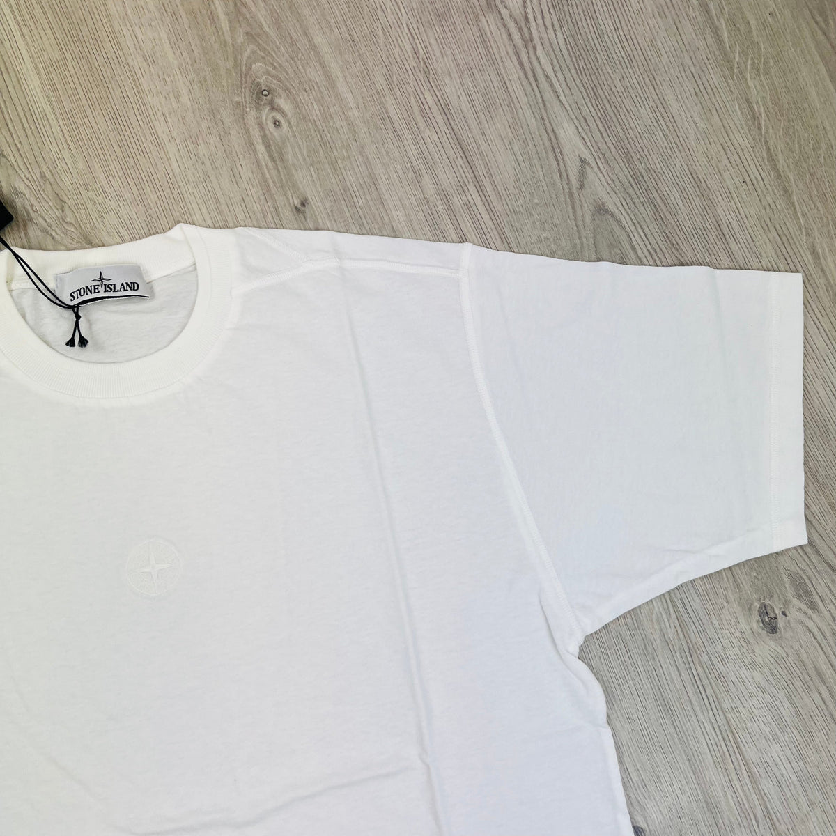 Stone Island Embroidered T-Shirt - White Castmark