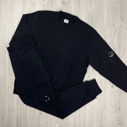 CP Company Raised Fleece Tracksuit - Black Castmark