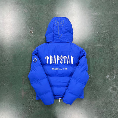 Trapstar Decoded 2022 Hooded Puffer Jacket - Blue