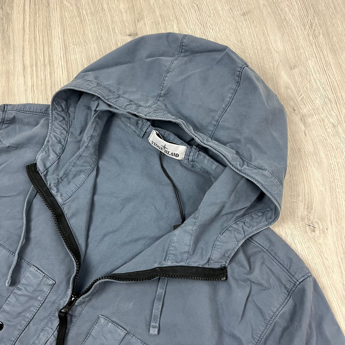 Stone Island Supima Jacket - Avio Blue Castmark