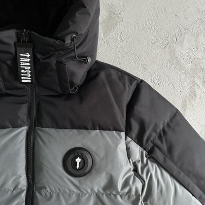 Trapstar Decoded Puffer Jacket - Grey/Black