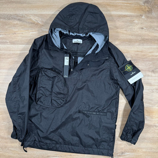 Stone Island Membrana 3L TC Anorak Jacket in Black Castmark