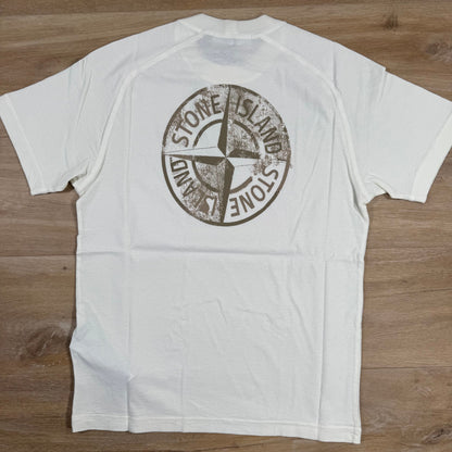 Stone Island Institutional One Print T-Shirt in Ivory Castmark