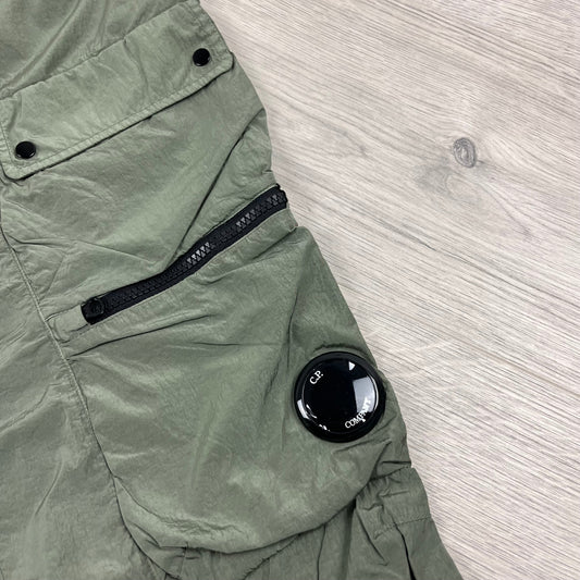 CP Company Chrome Cargo Trousers - Agave Green Castmark